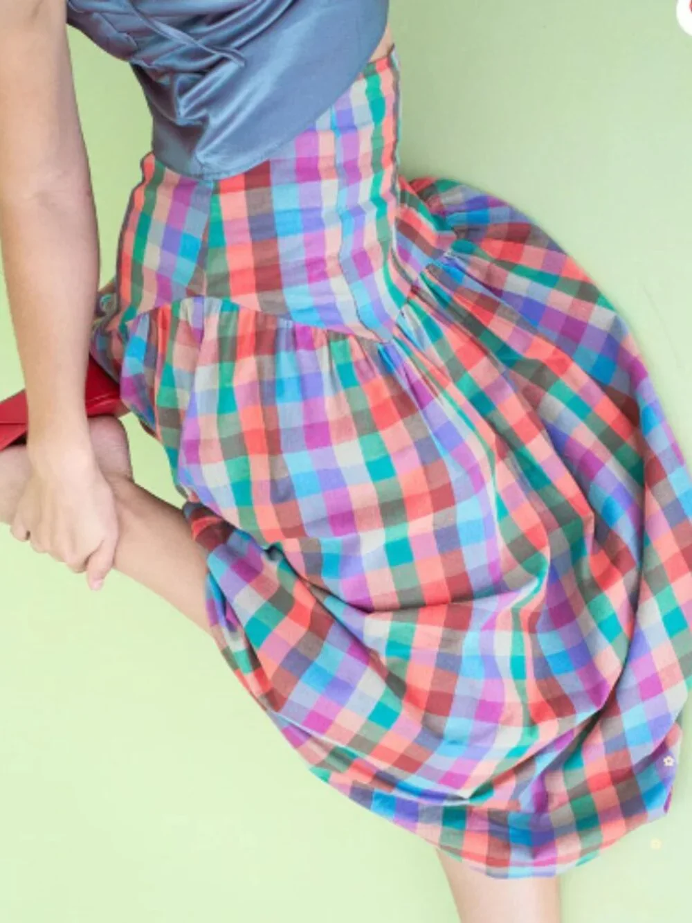 Penny Skirt Lisa Says Gah Colorburst plaid - Picture 4 of 6